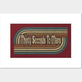 Thirty Seconds To Mars Vintage Stripes Posters and Art